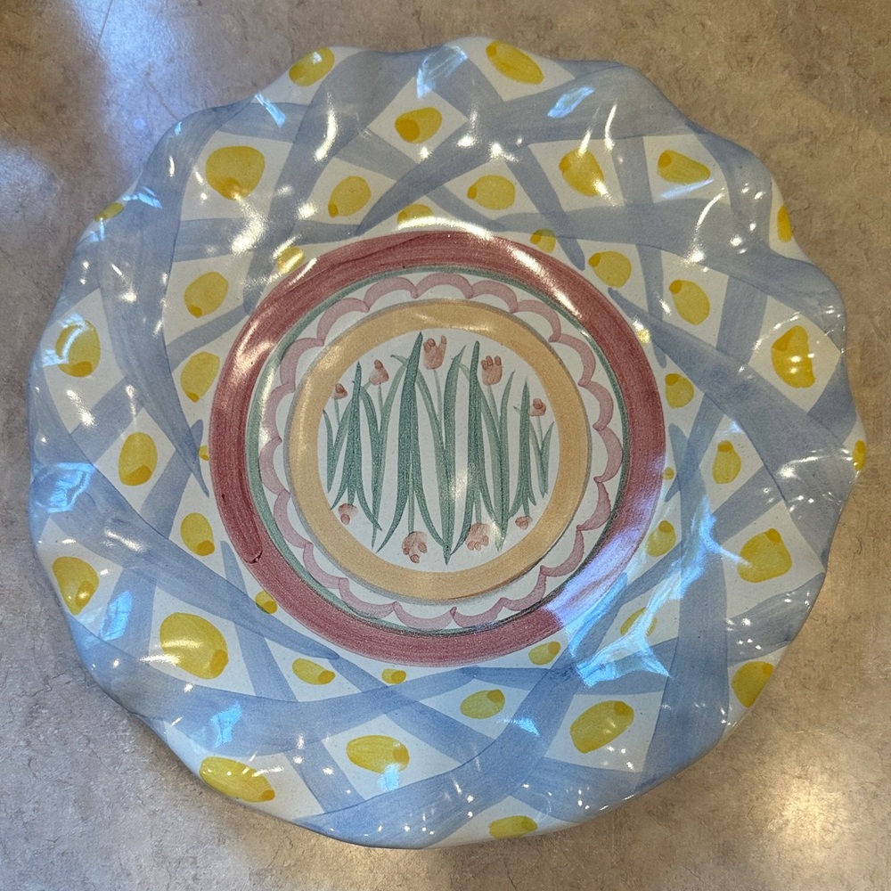 MacKenzie-Childs 9” Ceramic Plate